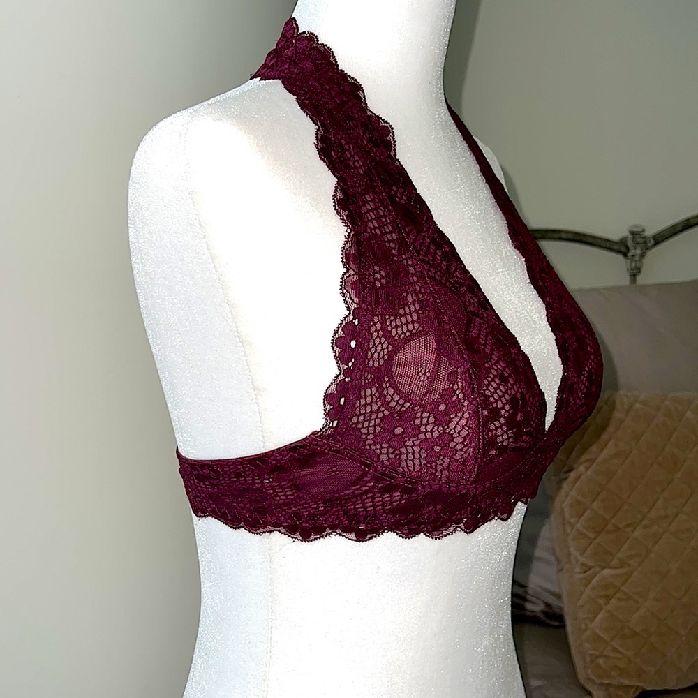 Free People Galloon Floral Lace Halter Bralette - Picture 4 of 9